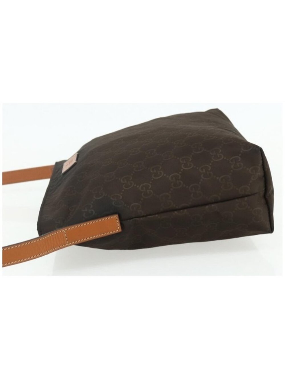 Authentic GUCCI GG Canvas Shoulder Bag Nylon Brown Silver 314529 - Picture 6 of 16